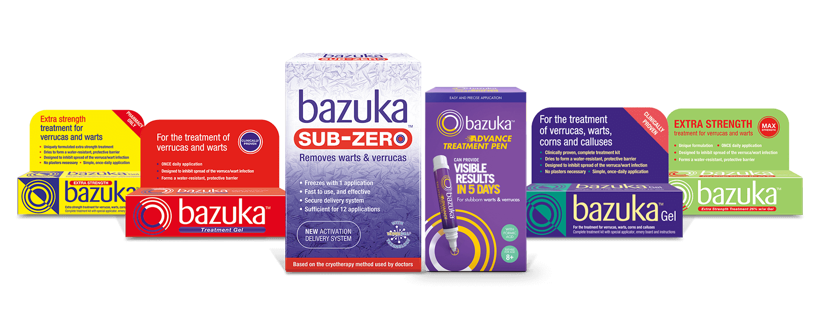 Bazuka range products lockup